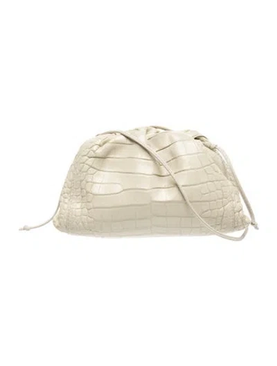 Pre-owned Bottega Veneta Alligator Mini Pouch Mini In Neutral