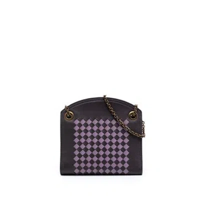 Pre-owned Bottega Veneta Alligator Nappa Intrecciato Chain Wallet In Gray