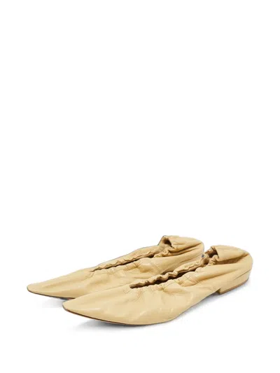Pre-owned Bottega Veneta Almond Ballet Flats In Neutrals