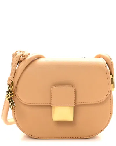 BOTTEGA VENETA BOTTEGA VENETA ALMOND CALFSKIN MINI DESIREE CROSSBODY (AUTHENTIC PRE-LOVED)