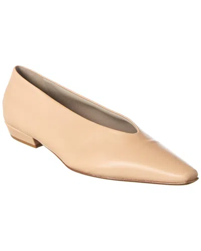Bottega Veneta Almond Leather Flat In Brown