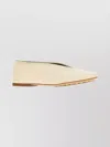 Bottega Veneta Almond Toe Flat Sole Ballerina Shoes In Neutral