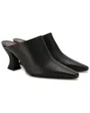 Bottega Veneta Almond Toe Leather Mule In Brown