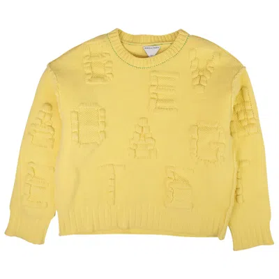 Pre-owned Bottega Veneta Alphabet Chenile Knit Sweater 'yellow' | Men's Size Xl