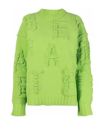 BOTTEGA VENETA BOTTEGA VENETA ALPHABET MOTIF RIBBED-KNIT JUMPER