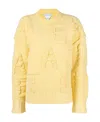 Bottega Veneta Yellow Alphabet Chenille Sweater In Nude