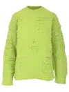 Bottega Veneta Alphabet Jacquard Chenille Sweater In Multicolour