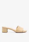 Bottega Veneta Amy 45 Intrecciato Leather Mules In Neutral