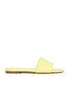 Bottega Veneta Quilted Leather Flat Slide Sandals In Sherbert