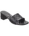 Bottega Veneta Black Mules With Intreccio Motif In Leather Woman In Black