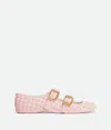 Bottega Veneta Ballerine Mary-jane Amy In Rose