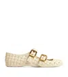 Bottega Veneta Amy Mary-jane Ballerina Tpu Weaving Effect In White