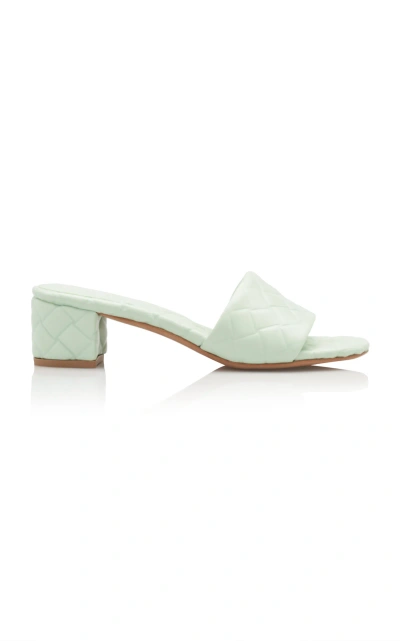 Bottega Veneta Amy Padded Sandals In Green