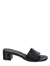 Bottega Veneta Black Mules With Intreccio Motif In Leather Woman In Black