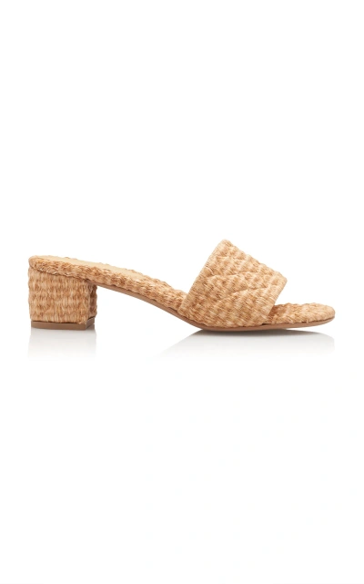Bottega Veneta Amy Woven Wicker Sandals In Tan