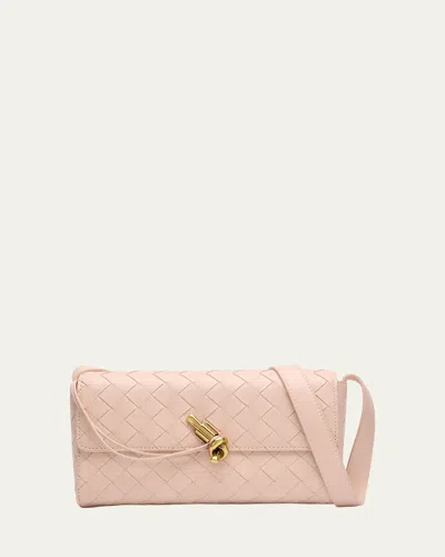 Bottega Veneta Andiamo Bag Shoulder Bag In Lotus Muse Brass