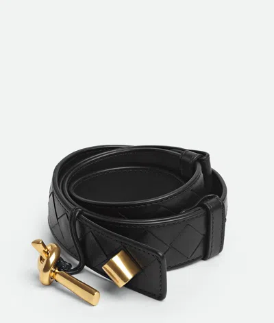Bottega Veneta Andiamo Belt In Black