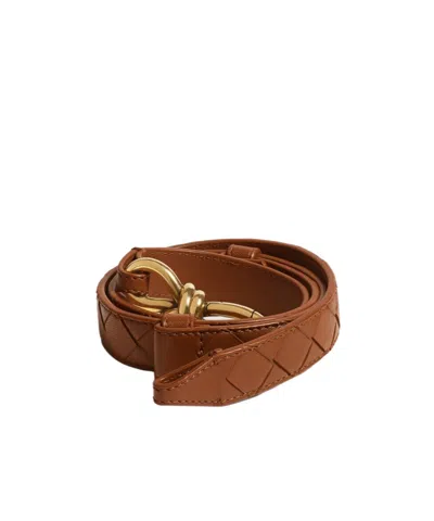 Bottega Veneta Andiamo Belt In Brown