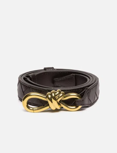 Bottega Veneta Andiamo Belt In Brown