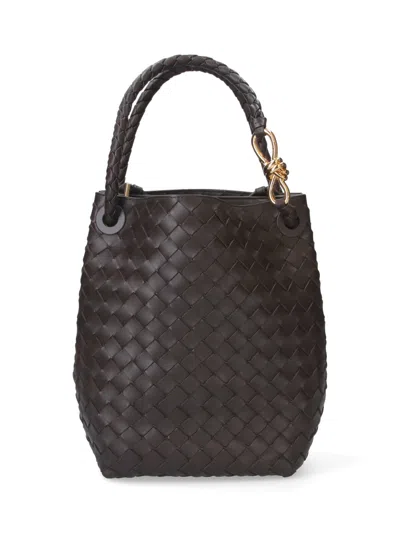Bottega Veneta 'andiamo Bucket' Crossbody Bag In Brown