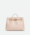Bottega Veneta Small Leather Andiamo Shoulder Bag In Cameo