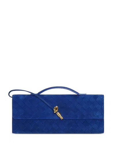 Bottega Veneta Andiamo Clutch In Suede In Pattern