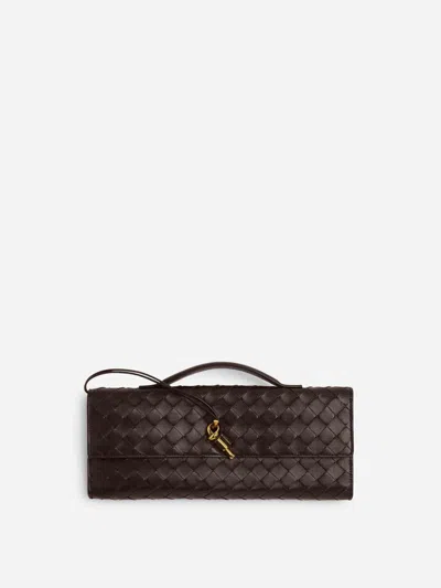 Bottega Veneta Andiamo Clutch Bag In Brown