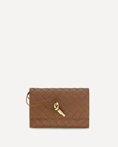 Bottega Veneta Andiamo Clutch Bag In Brown