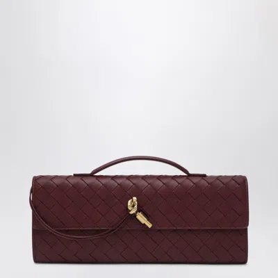 Bottega Veneta Andiamo Clutch Barolo With Handle In Red