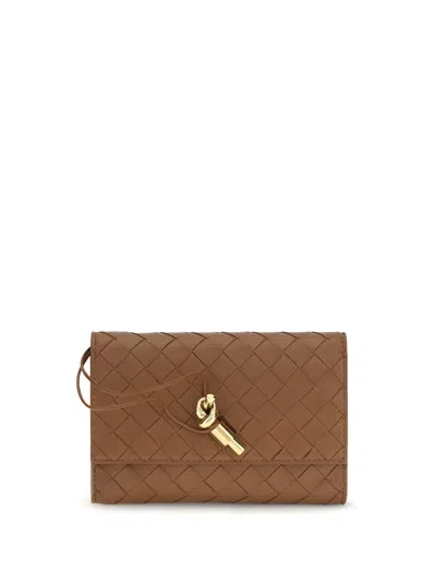 Bottega Veneta Andiamo Clutch In Bronze