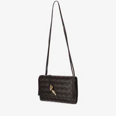 Bottega Veneta Andiamo Clutch In Brown