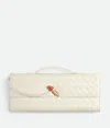 Bottega Veneta Andiamo Clutch In Gray
