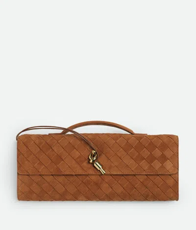 Bottega Veneta Andiamo Clutch In Orange