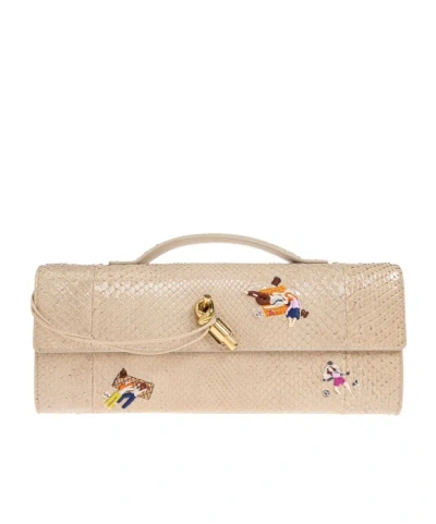 Bottega Veneta Andiamo Clutch In Neutral