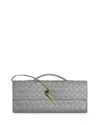 Bottega Veneta Long Andiamo Clutch In Sterling/brass