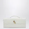 Bottega Veneta Womens Andiamo Leather Clutch Bag White-m Brass In White