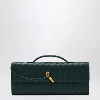 Bottega Veneta Andiamo Clutch With Emerald Green Handle