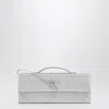 Bottega Veneta Andiamo Crystal Clutch In White