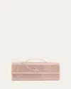 Bottega Veneta Andiamo Crystal Leather Clutch Bag In Pink