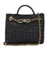 Bottega Veneta Andiamo Chain Small Leather Tote Bag In Black