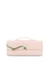 Bottega Veneta Andiamo Intrecciato Leather Clutch In Pink