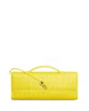Bottega Veneta Andiamo Intrecciato Leather Clutch In Yellow