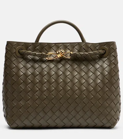 Bottega Veneta Andiamo Intrecciato Medium Leather Tote Bag