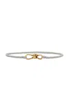 Bottega Veneta Andiamo Intreccio Leather Belt In Grey