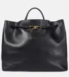 Bottega Veneta Andiamo Large Leather Tote Bag In Black