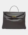 Bottega Veneta Andiamo Large Leather Top-handle Bag In Fondant