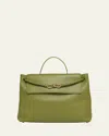 Bottega Veneta Andiamo Large Leather Top-handle Bag In Metallic