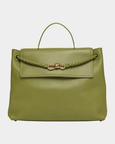 BOTTEGA VENETA ANDIAMO LARGE LEATHER TOP-HANDLE BAG