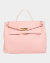 Bottega Veneta Andiamo Large Leather Top-handle Bag In Rose