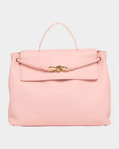 BOTTEGA VENETA ANDIAMO LARGE LEATHER TOP-HANDLE BAG